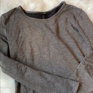 Grey shirt top long sleeve F21